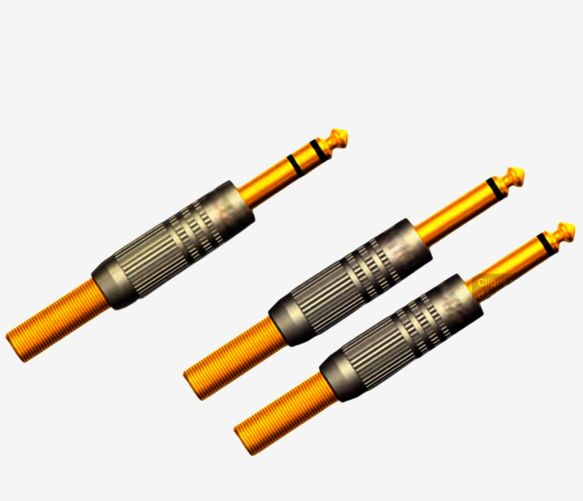 Аудіо-штекер Jack 3.5 мм стерео з позолоченими контактами і хромованим корпусом, 23 г