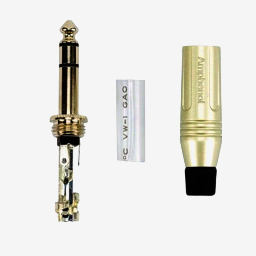 Штекер Amphenol Jack 6.3 мм стерео никелевый для подключения аудиосистем и инструментов