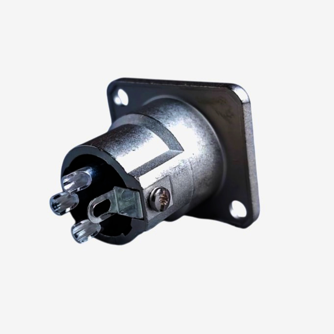 XLR роз'єм Amphenol AC3MMDZ, 3-контактний, никельований D-типу для аудіотехніки, монтажний