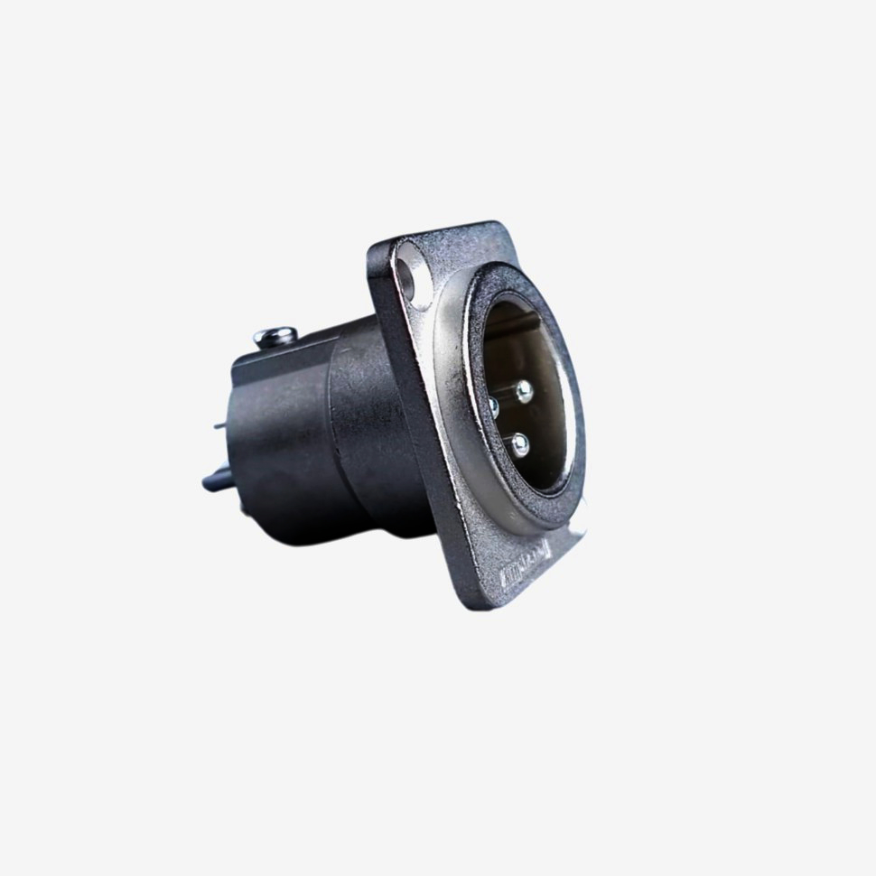 XLR роз'єм Amphenol AC3MMDZ, 3-контактний, никельований D-типу для аудіотехніки, монтажний