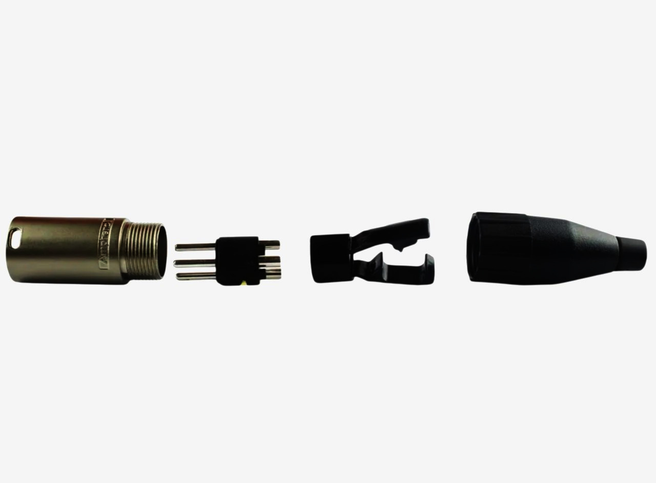 Разъем XLR 3-полюсний Amphenol для кабелю Ø 3.0-6.5 мм, з фіксатором 