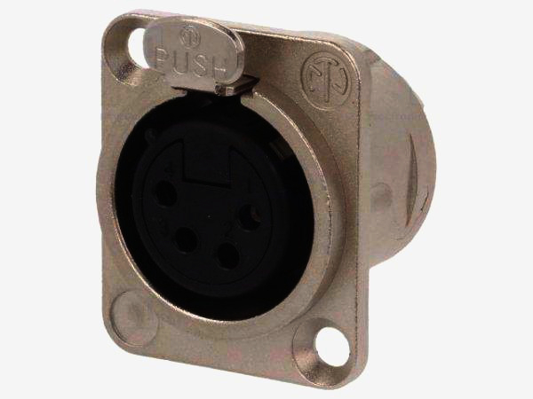 Разъем XLR 4-pin Amphenol AC4FDZ, металлический, профессиональный, для аудиосистемы