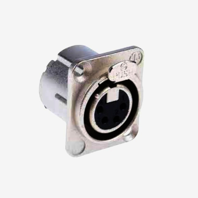 Разъем XLR 4-pin Amphenol AC4FDZ, металлический, профессиональный, для аудиосистемы