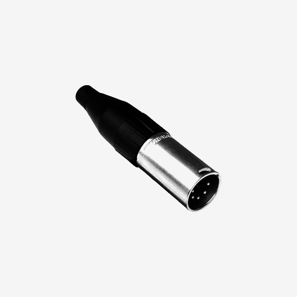 XLR роз'єм 4-pin Amphenol, нікельовані контакти, кабель 3.0-6.5 мм, надійне з'єднання