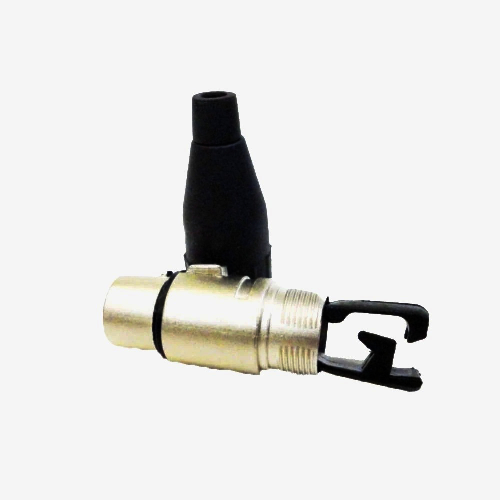 Раз'єм XLR 3-pin Amphenol AC3F, никельований, зажим-крокодил, 1м, аудіо з'єднання