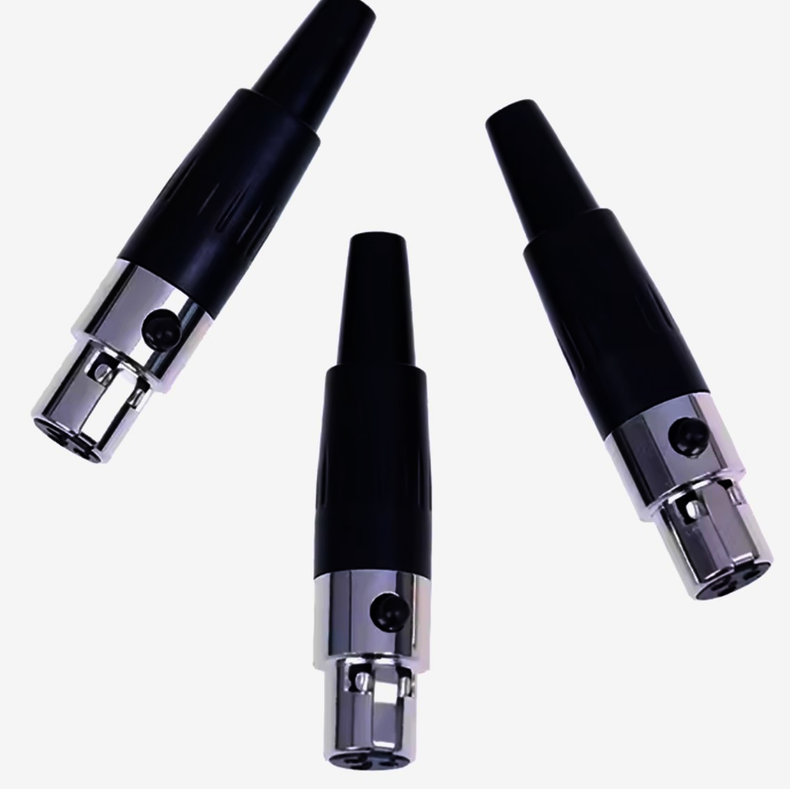 Аудіо роз'єм mini XLR SA101-3P, 3 контакта, нікель для кабелю 2.0–3.5 мм, MOCO оригінал