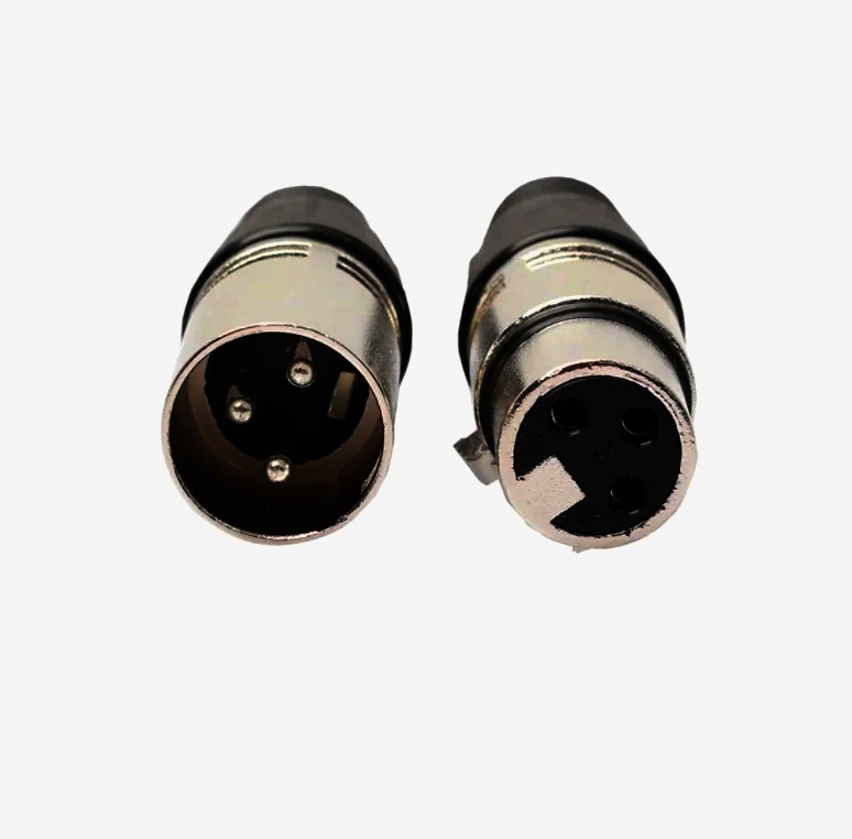XLR роз'єм MOCO HFC3MXL 3-контактний металевий штекер під пайку для звукових систем