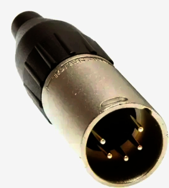 XLR роз'єм MOCO HFC5MXL 5-pin нікельований під пайку для студійного обладнання