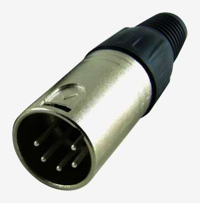 XLR роз'єм MOCO HFC5MXL 5-pin нікельований під пайку для студійного обладнання