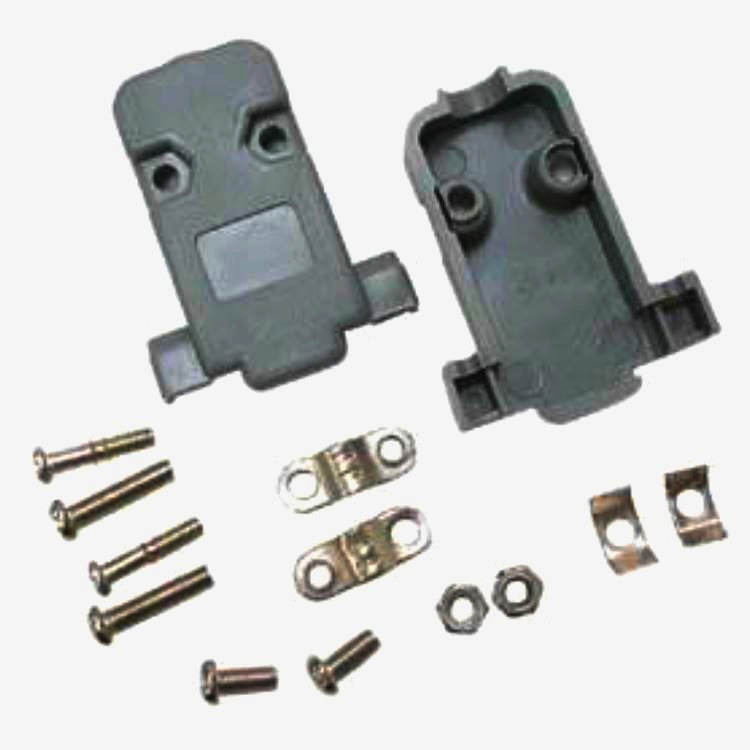 Корпус D-SUB 9/15 контактів з фіксуючими гвинтами NEW TIDE, сірий, пластиковий, надійний для електроніки