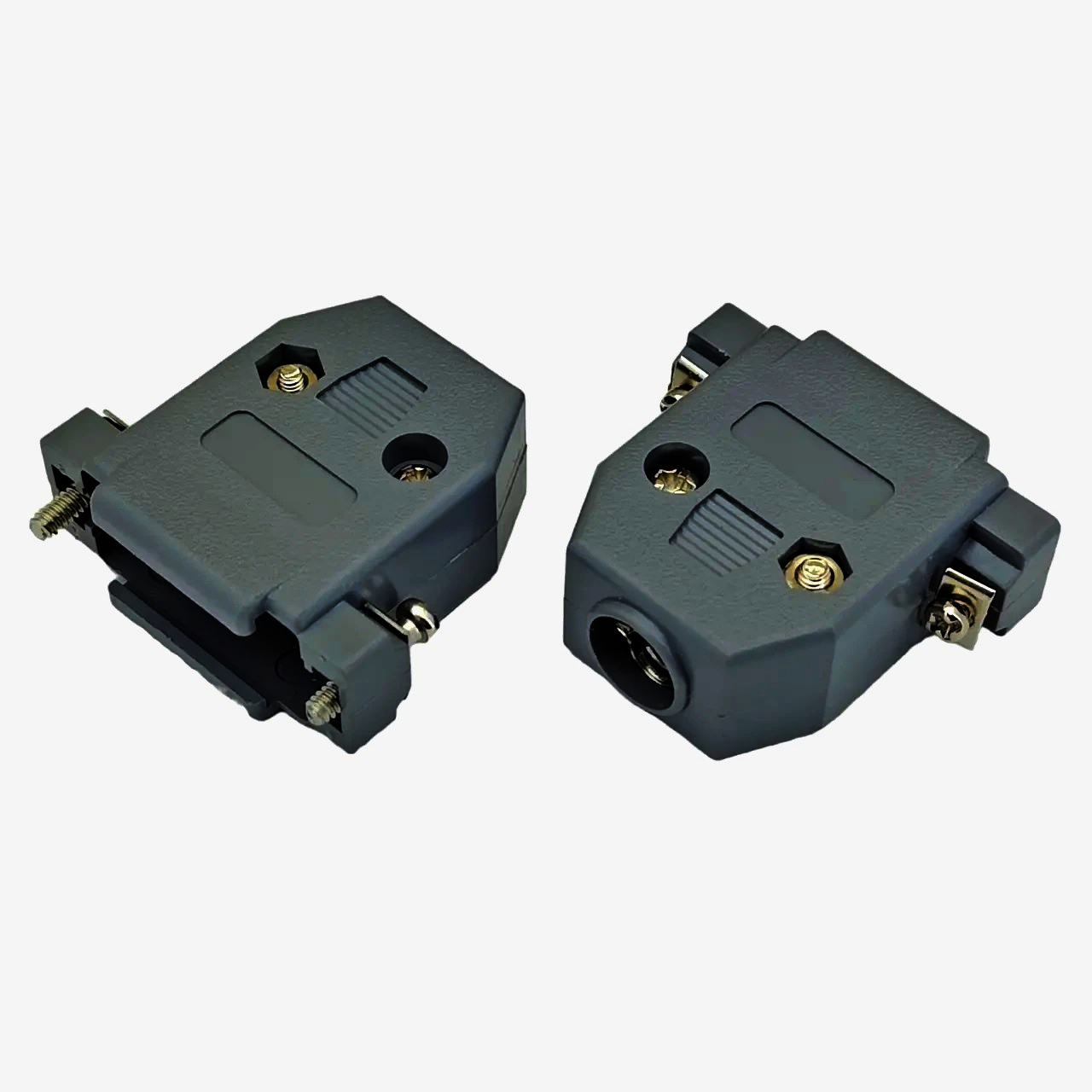 Корпус роз'єму D-SUB 15p сірий пластиковий New Tide для з'єднання кабелів