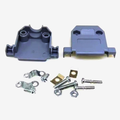 Корпус роз'єму D-SUB 15p сірий пластиковий New Tide для з'єднання кабелів