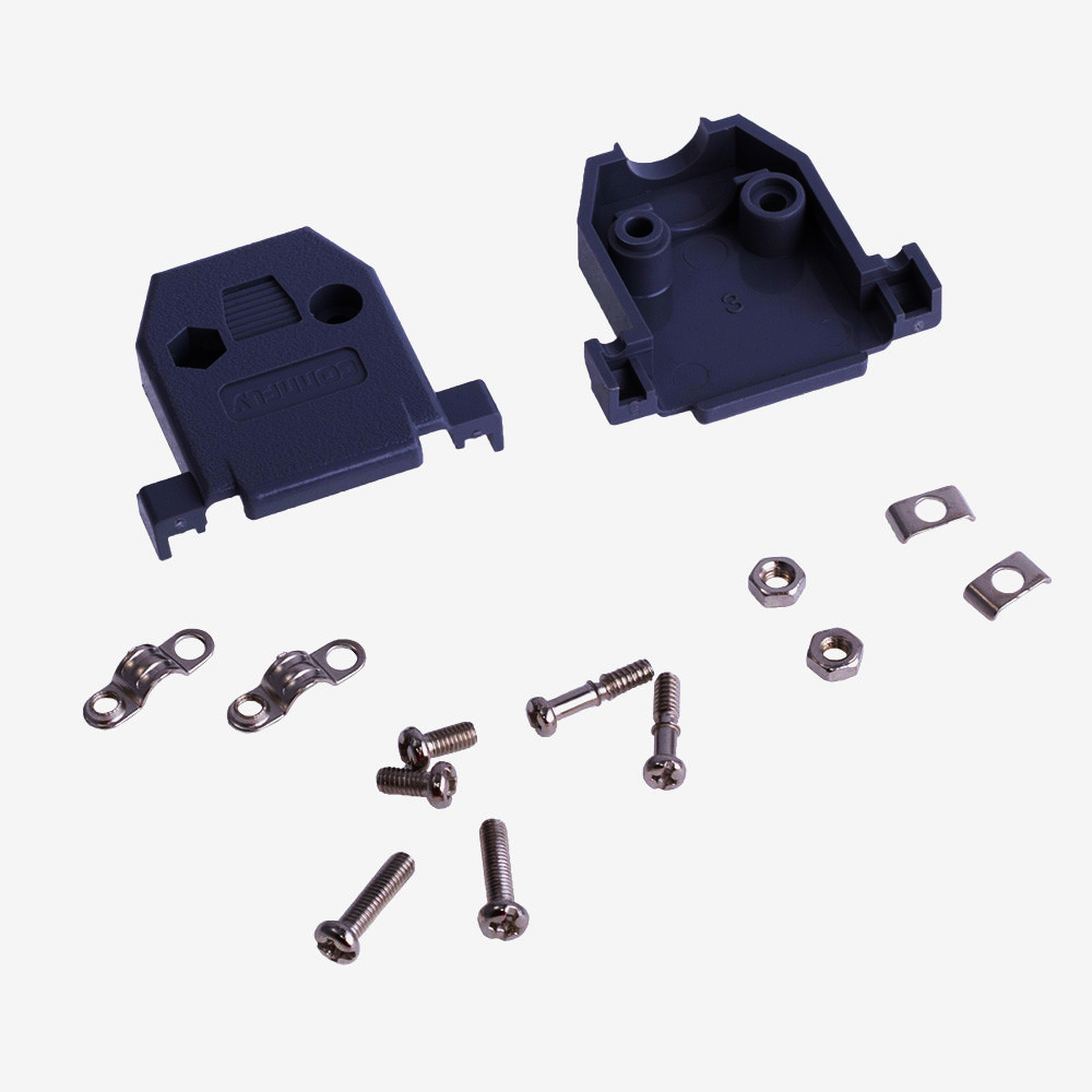 Корпус D-SUB 15-pin серый с защитой от пыли и влаги, удлиненные винты для монтажа