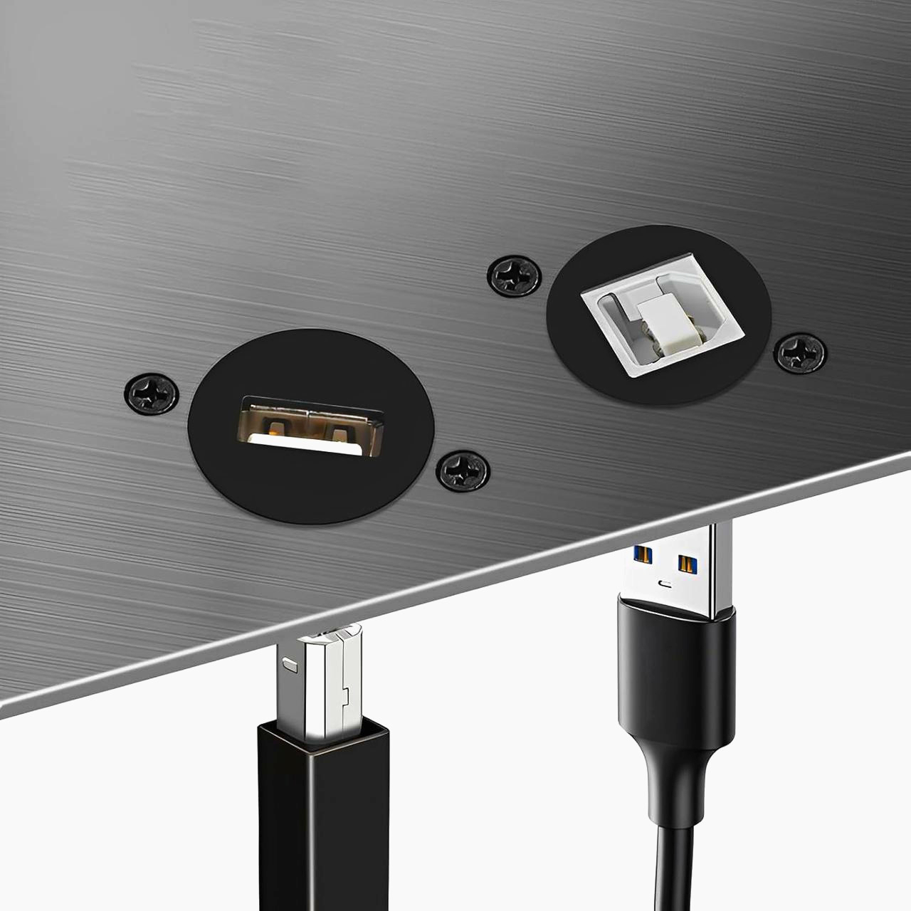 Адаптер USB 2.0/3.0 I-Taki B1007, гніздо-гніздо, D-тип, 1 м, цинковий сплав, чорний