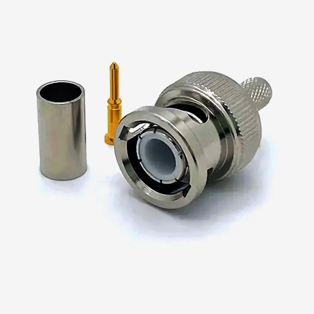 BNC роз'єм Telegärtner J01000A1255Y, обжимний 50 Ом, до 4 ГГц, для відео та аудіо сигналів