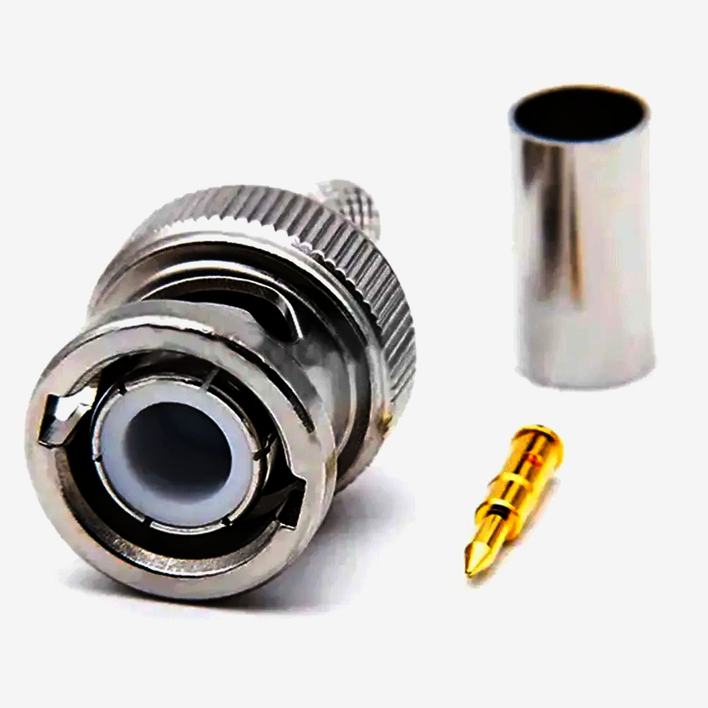 BNC роз'єм Telegärtner J01000A1255Y, обжимний 50 Ом, до 4 ГГц, для відео та аудіо сигналів