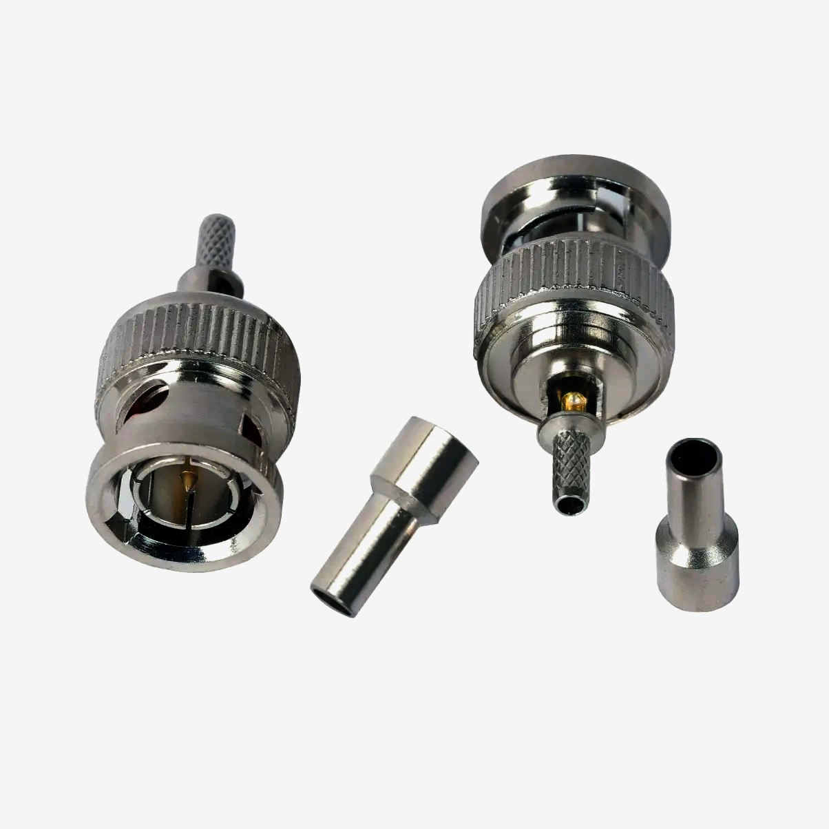 BNC-роз'єм Telegärtner J01002A0036, 75 Ом, G4, для RG-179B/U, обжим, метал, оригінал