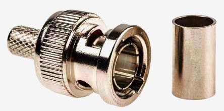 Кабель обжимной 75 Ом BNC-штекер Telegärtner J01002A0016 для видео и RF, длина 1 м