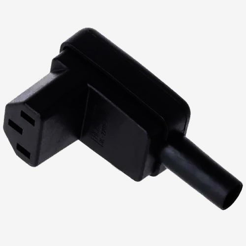 Кутовий C13 роз'єм I-Taki 250В 10А для кабелю IEC 60320, пластиковий, 1м, економія простору