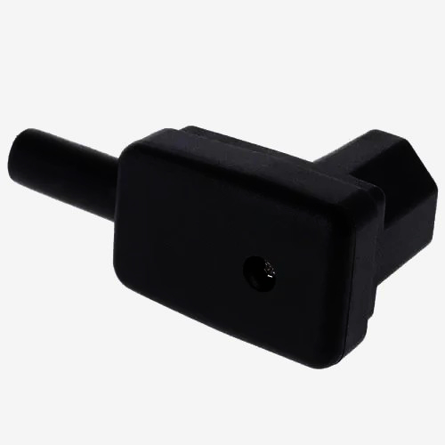 Кутовий C13 роз'єм I-Taki 250В 10А для кабелю IEC 60320, пластиковий, 1м, економія простору