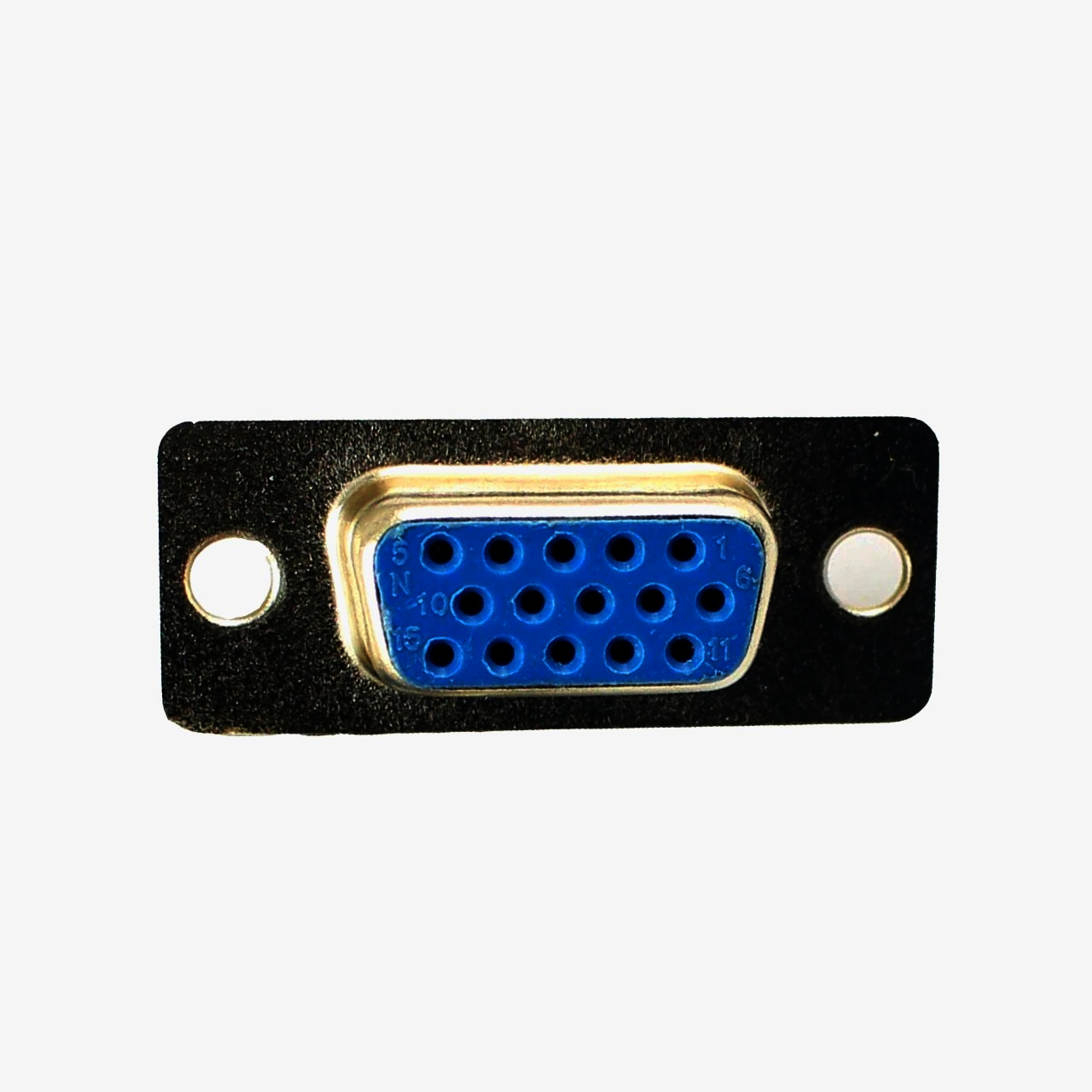 Разъем D-SUB 15 pin гнездо под пайку New Tide с позолоченными контактами высокой плотности