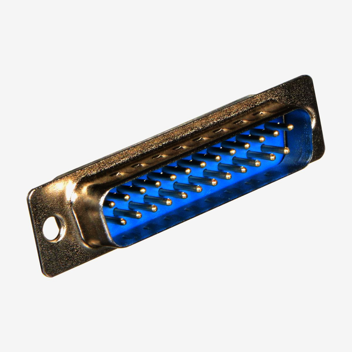 Разъем D-SUB DB-25M New Tide, 25 контактов, двухрядный, позолоченный, под пайку