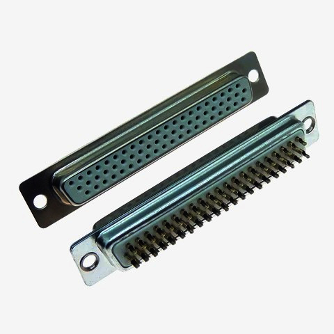 Разъем D-SUB 50 pin для пайки, трехрядный, золото, New Tide (Тайвань) - 22 г