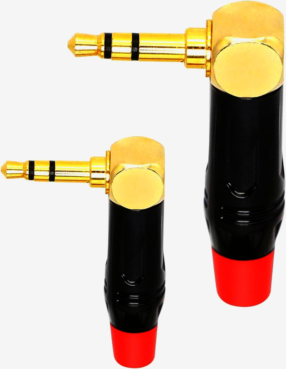 Кутовий роз'єм 3.5 мм mini Jack TC197-R чорний, 3 контакта для стерео, високоякіс. звук