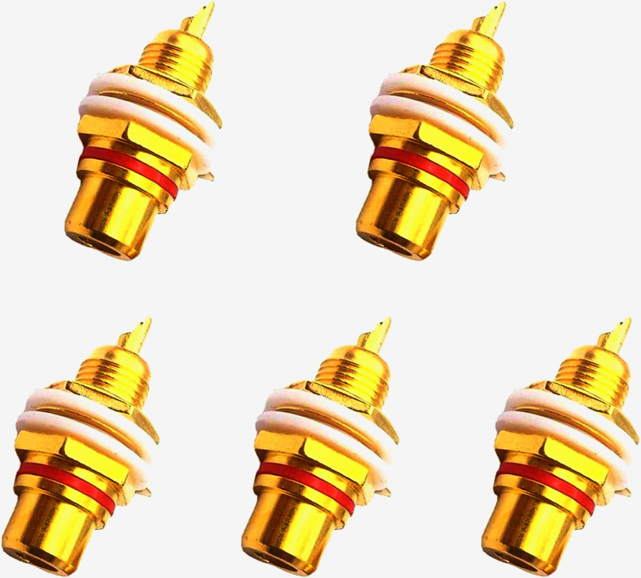 Раз'єм RCA Avvicon, панельне гніздо з позолоченими контактами, 1м, для аудіосистем