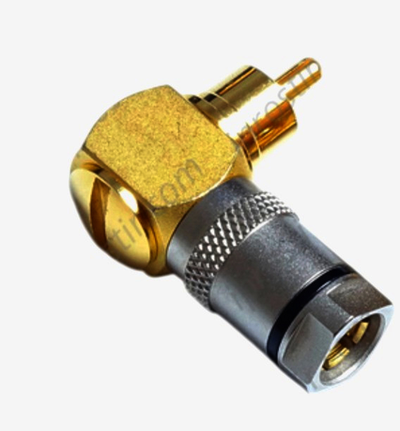 Угловой штекер RCA AVVICON 24К, алюминиевый, для кабелей до 8 мм, серебристый, аудио/видео разъем