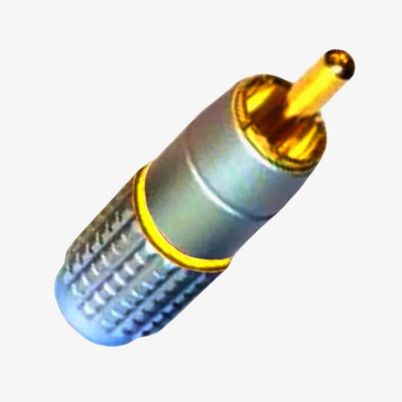 Кабель RCA Avvicon, позолота, для аудио/видео, 1 м, до 5 мм, желтая маркировка