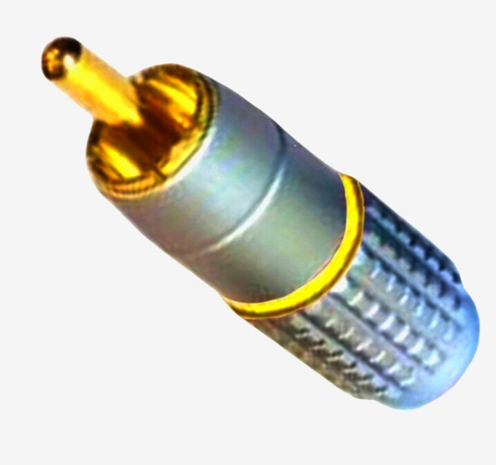 Кабель RCA Avvicon, позолота, для аудио/видео, 1 м, до 5 мм, желтая маркировка