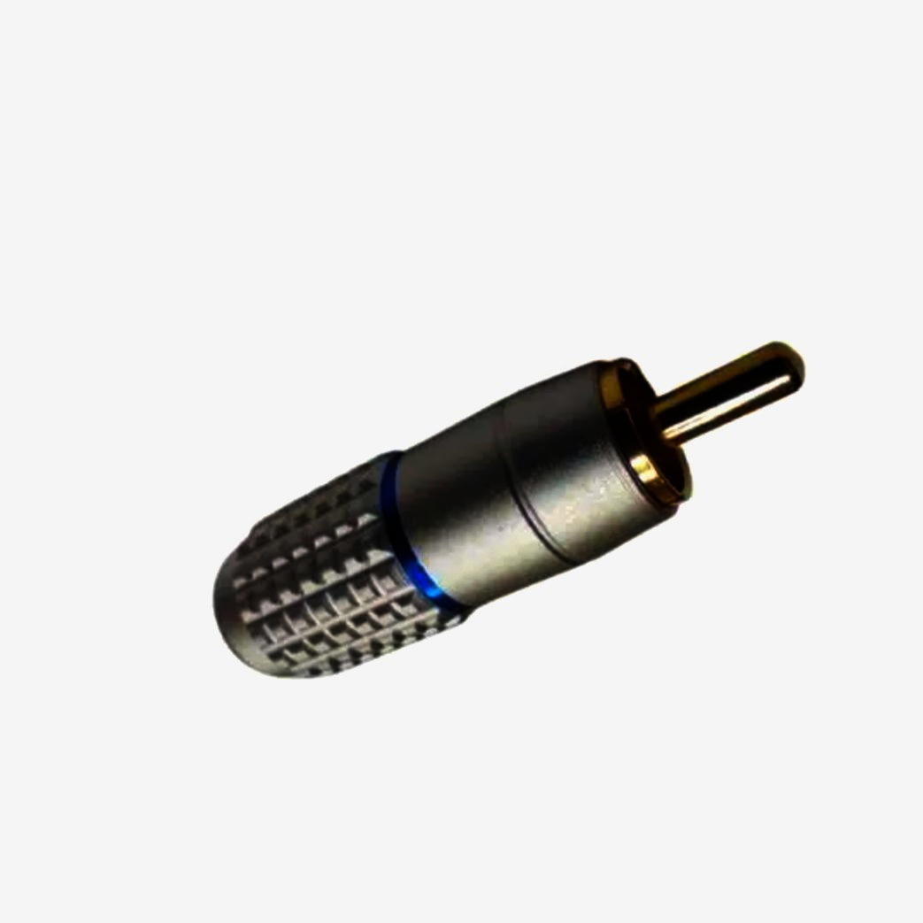 Роз'єм RCA AVVICON 1 м з позолоченими контактами, алюмінієвий корпус, для кабеля до 7 мм