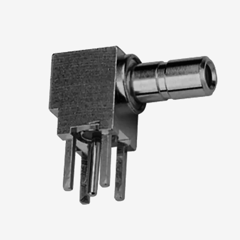 Разъем SSMB Telegärtner J01190A0041 50 Ом угловой, для печатной платы, до 3 GHz, экранированный