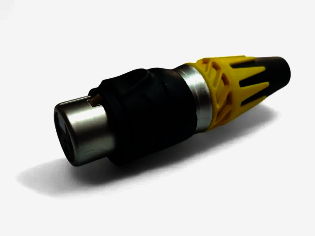 Аудіо роз'єм XLR 3-pin SA261A, вологозахищений, 1м, позолочені контакти, IP65 для звукового обладнання
