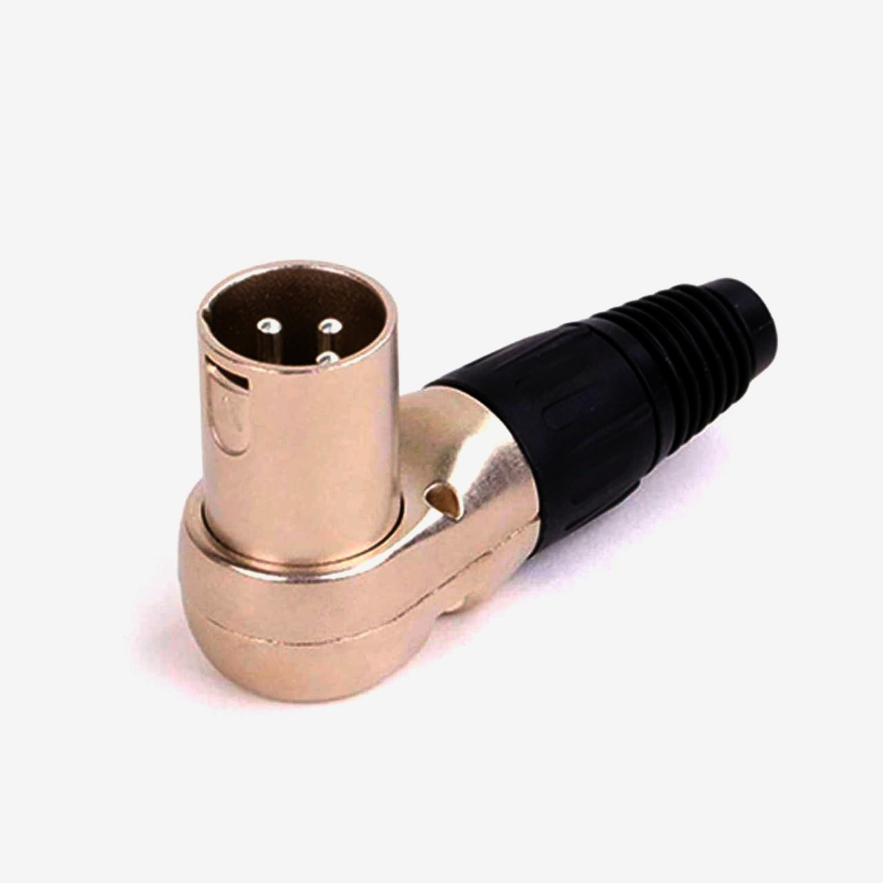 XLR-роз'єм кутовий 3-контактний I-Taki D1036F, сріблястий, для аудіопідключень