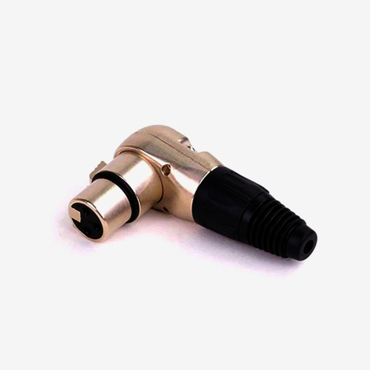 Кутовий XLR роз'єм I-Taki D1036F 3-контактний, 90°, цинковий, для професійного аудіо