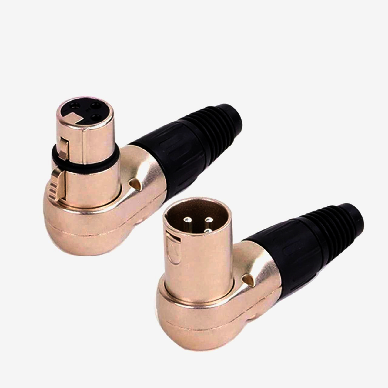 XLR штекер I-Taki D1036M угловой 3-контактный цинковый серебристый 1м для аудиооборудования