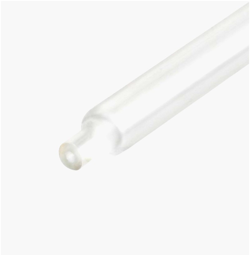 Трубка термоусадочная PTFE 12 мм 2:1 прозрачная, для изоляции, 1 м, высокая температура и химстойкость