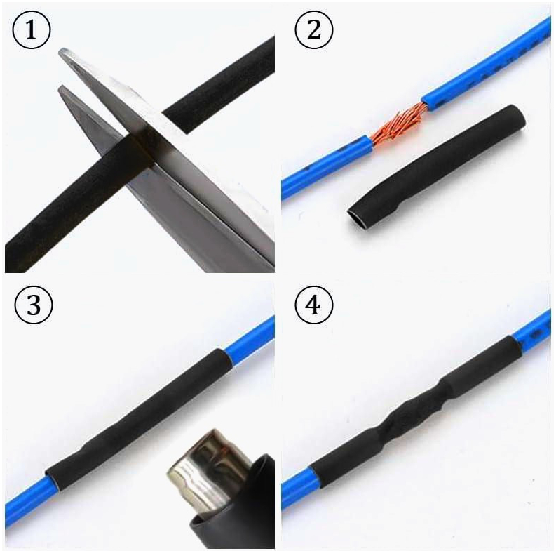 Термоусадка JDD Tech Kynar® 12,7 мм чорна 1 м для ізоляції проводів і кабелів