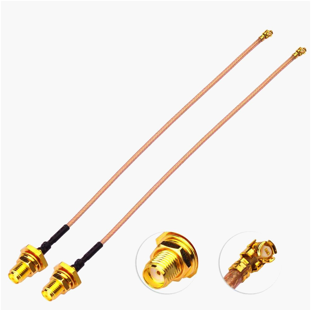 Кабель-джампер IPX RG178 U.FL–SMA 15 см для антен, 50 Ом, компактний, якісний