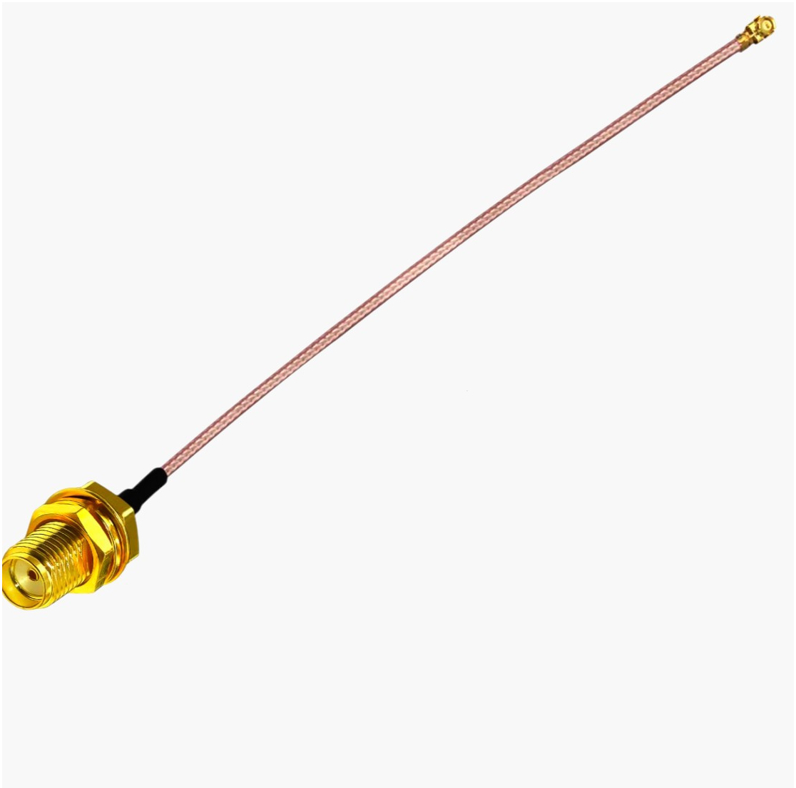 Кабель-джампер IPX RG178 15 см U.FL–SMA для антен, захист від перешкод, 50 Ом