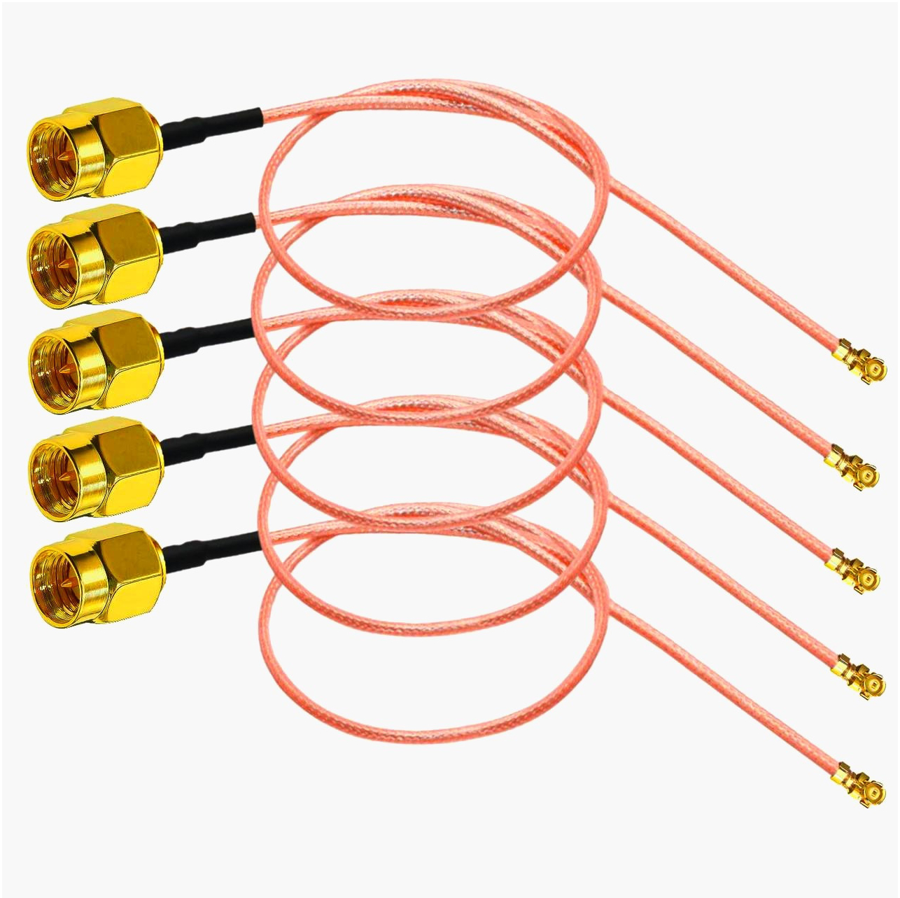 Кабель-джампер IPX RG178 15 см U.FL-R на SMA, коаксіальний для антен і модулів, оригінал