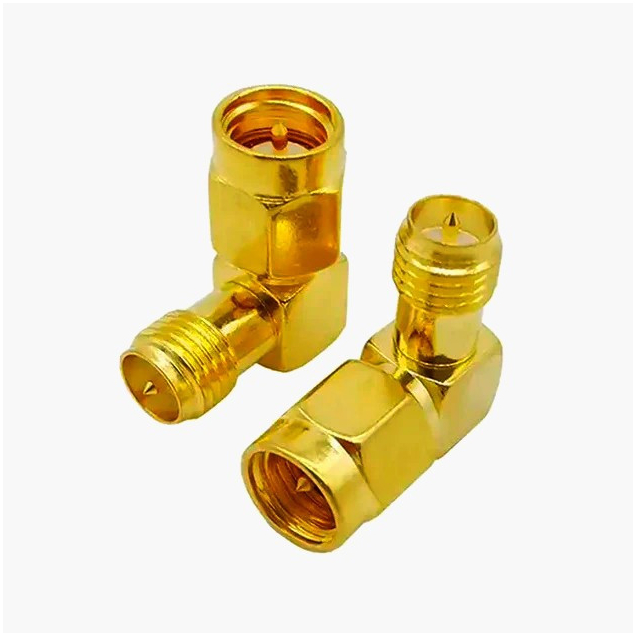 Адаптер SMA > RP-SMA кутовий 90°, 1 м, металевий конектор для антен і Wi-Fi обладнання