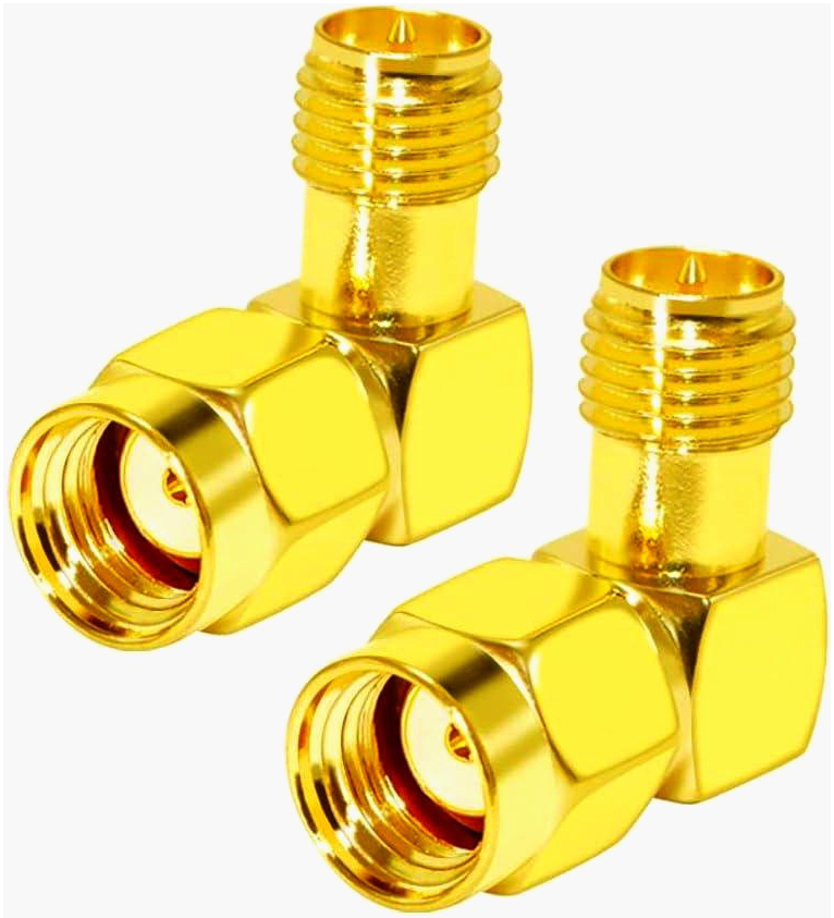 Адаптер SMA > RP-SMA 90°, 50 Ом, 1 м, для Wi-Fi та GPS, металевий, високочастотний