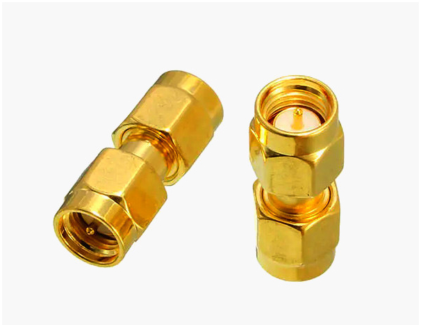 SMA Compact адаптер штекер-штекер 50 Ом, золотистий, високоточний, для радіосистем
