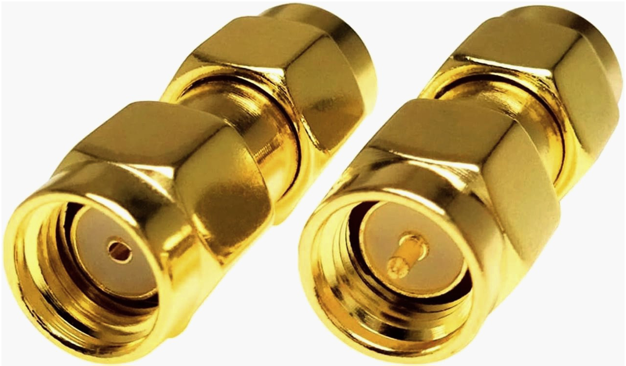 SMA Compact адаптер штекер-штекер 50 Ом, золотистий, високоточний, для радіосистем
