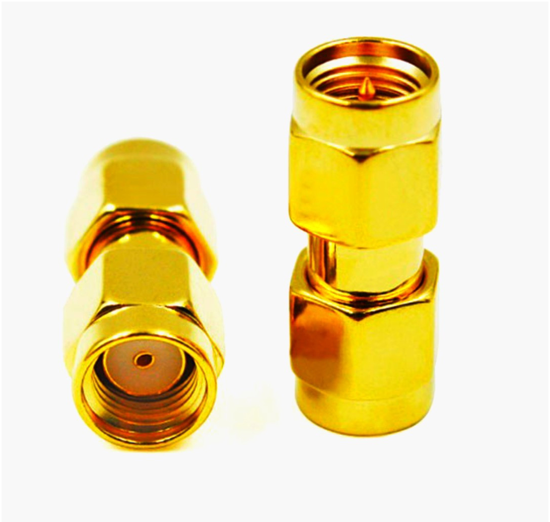 Компактний адаптер SMA ⟶ RP-SMA, метал, 50 Ом, штекер-штекер для антен