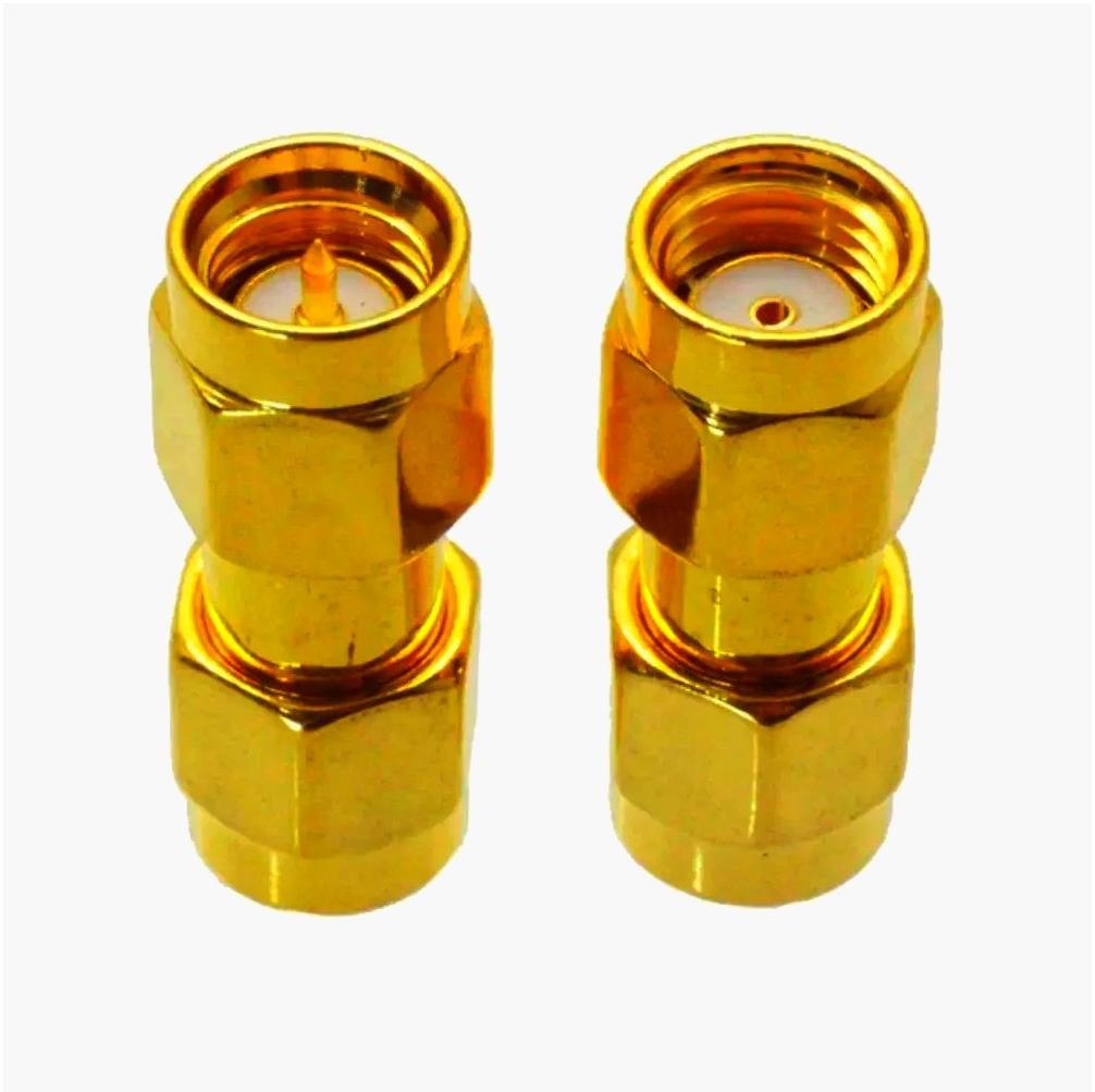 Компактний адаптер SMA ⟶ RP-SMA, метал, 50 Ом, штекер-штекер для антен