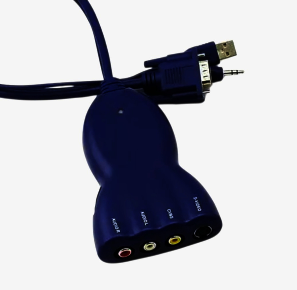 Адаптер Lenkeng VGA в S-Video/RCA з аудіо 3.5 мм, 1 м - підключення ПК до ТВ/проектора